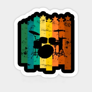 Retro Drums Drummer Gift Drumming Vintage Sticker